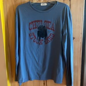 J. Crew slate blue long-sleeve Graphic T-shirt